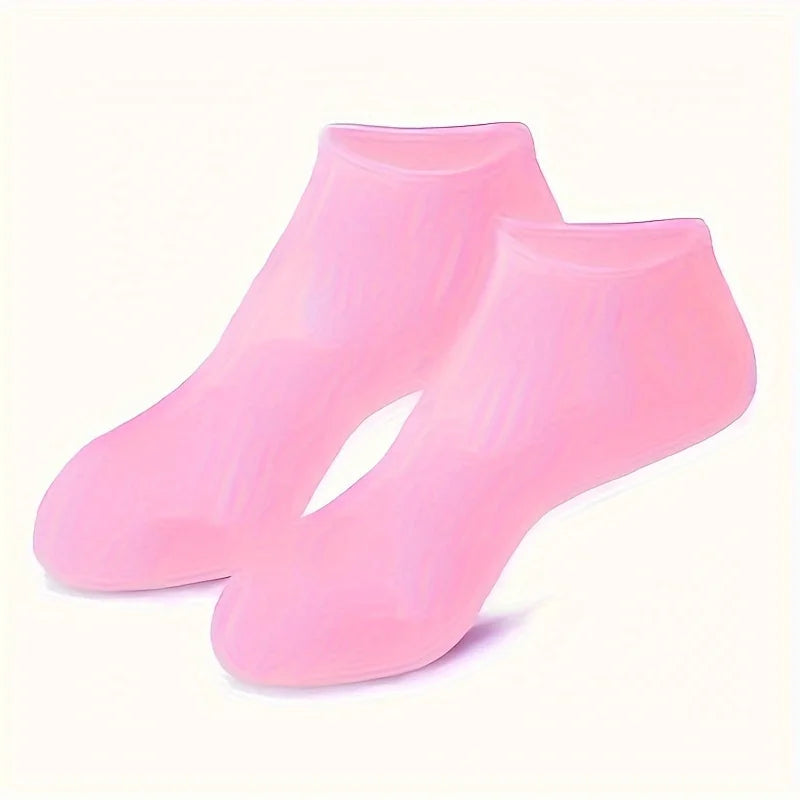 2pk Moisturizing Silicone Gel Socks for Dry Cracked Feet