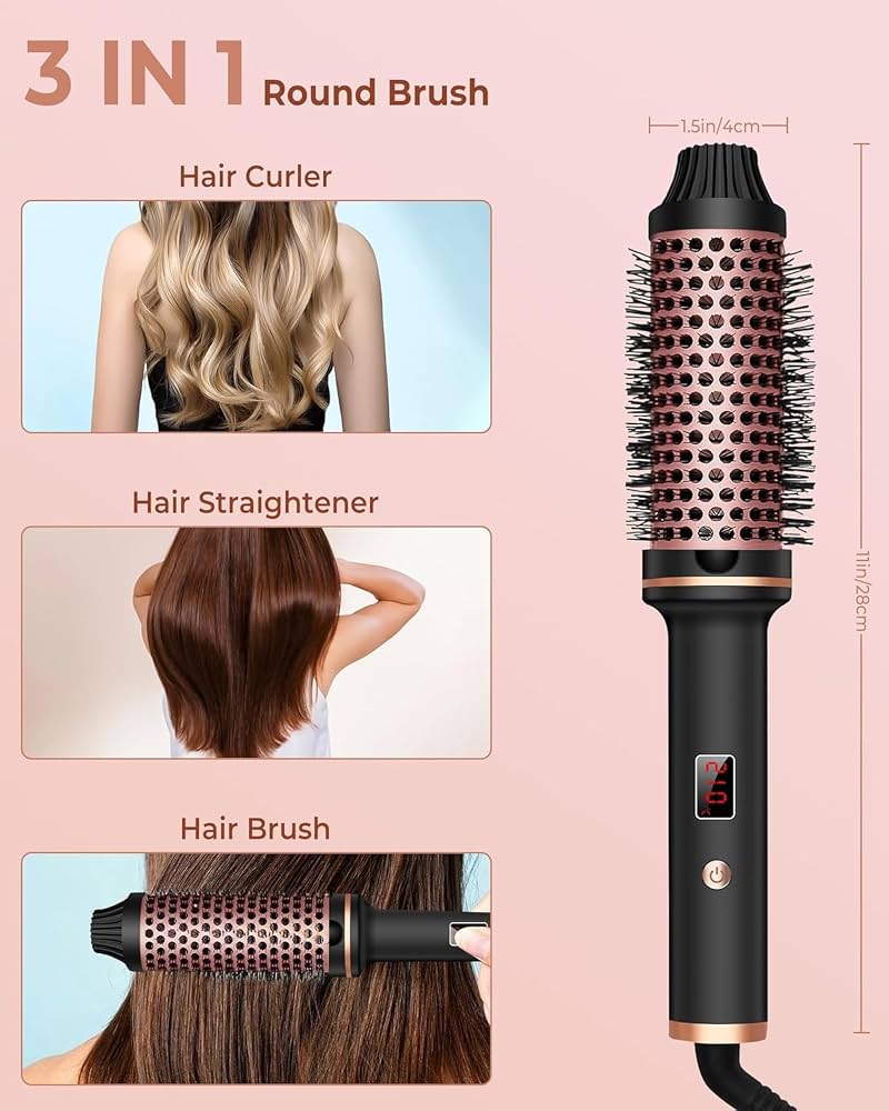2-in-1 Thermal Curler and Straightening Brush