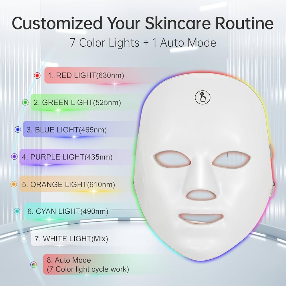 LED Red Light Therapy Face and Neck Mask