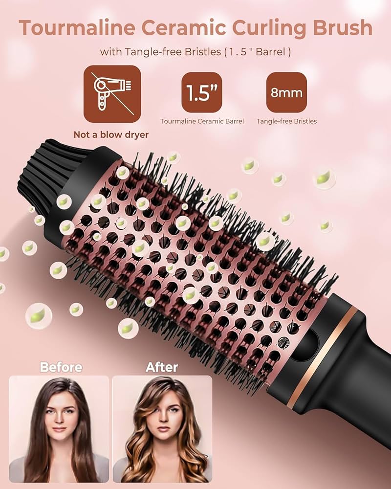 2-in-1 Thermal Curler and Straightening Brush