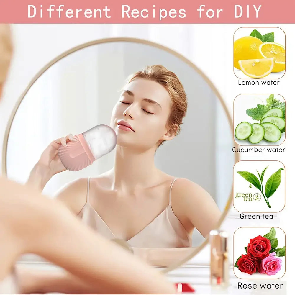 Ice Face Roller Set Stainless Steel Facial Roller and Gua Sha Tool
