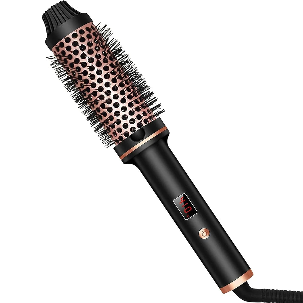  2-in-1 Hair Curler Straightener Styling Brush 