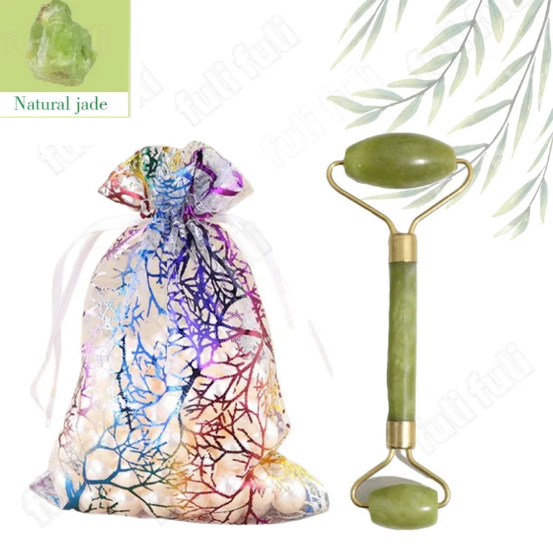 Rose Quartz Jade Roller and Gua Sha Facial Massage Tool