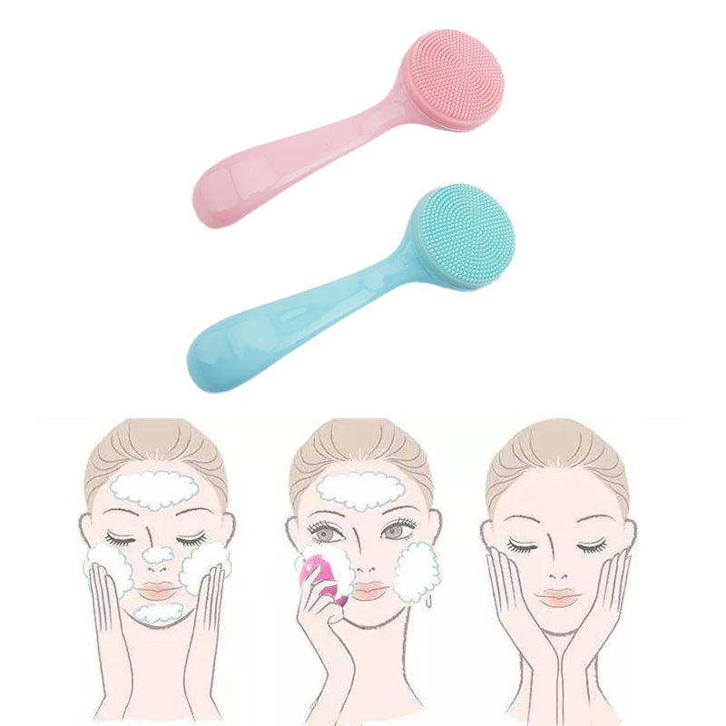  Silicone Facial Cleansing Brush Soft Face Scrubber Tool
