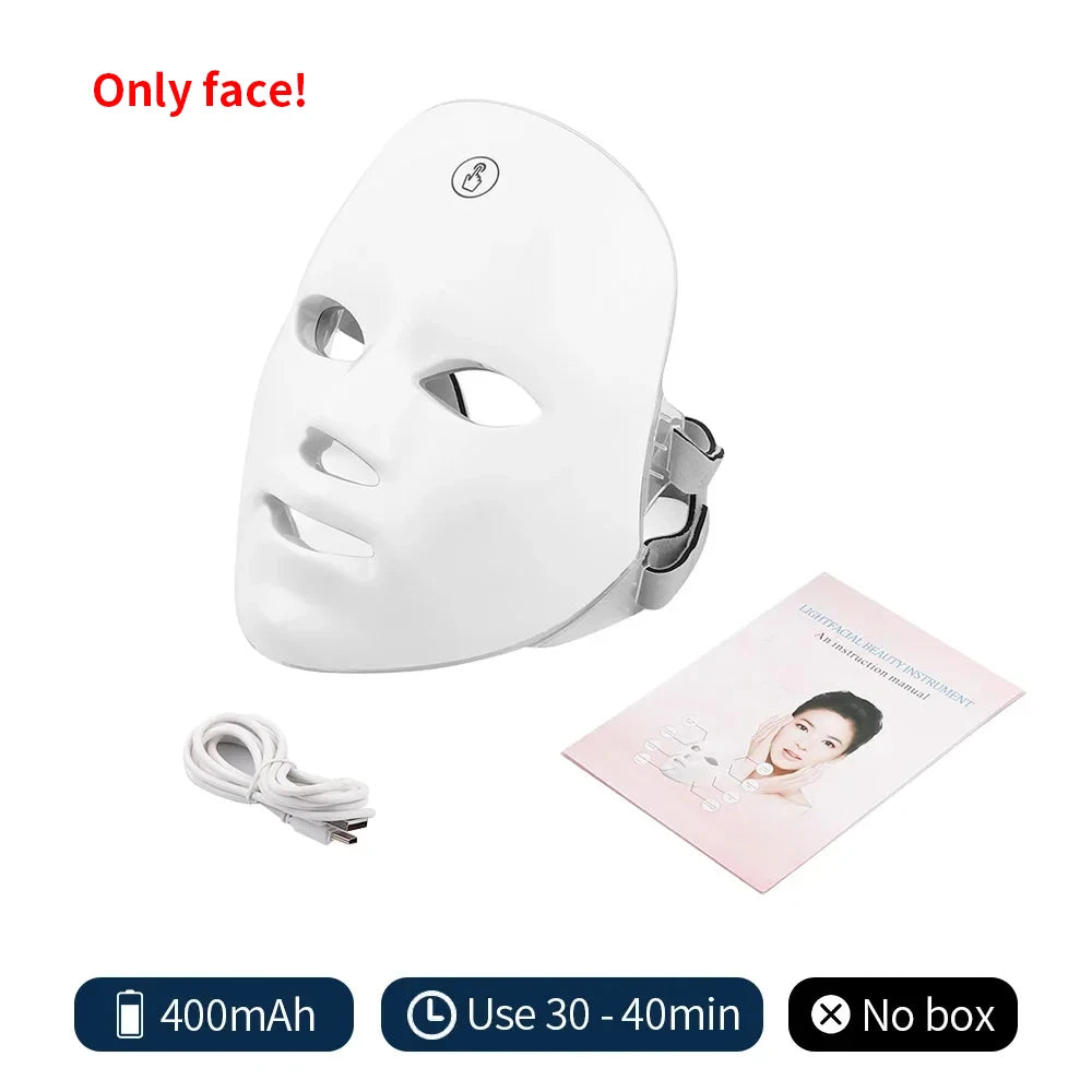 Wireless 7 Color LED Face and Neck Mask