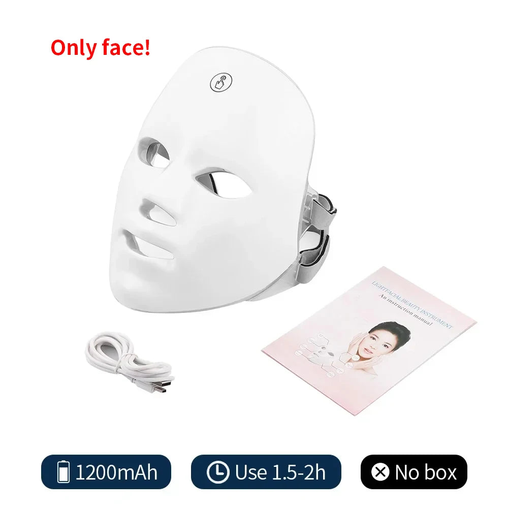 Wireless 7 Color LED Face and Neck Mask