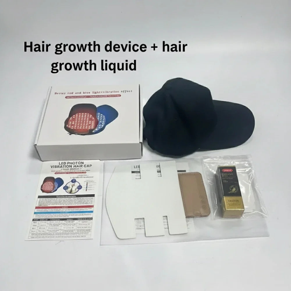 Laser Hair Growth Cap, Red Light Hat, Black