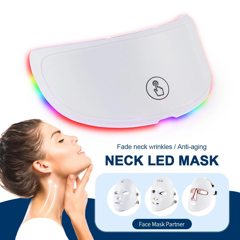 Wireless 7 Color LED Face and Neck Mask Skin Rejuvenation Device