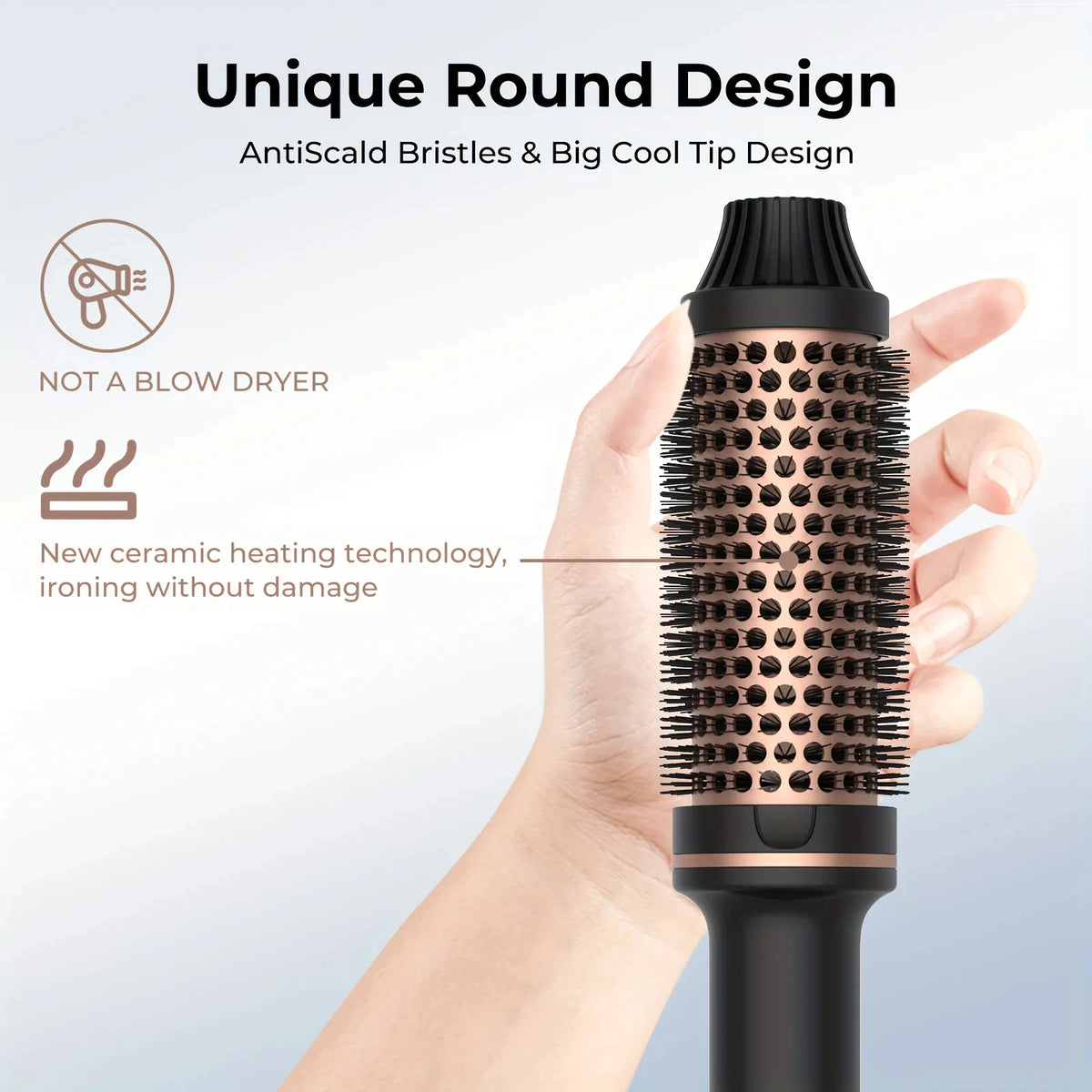  2-in-1 Hair Curler Straightener Styling Brush 
