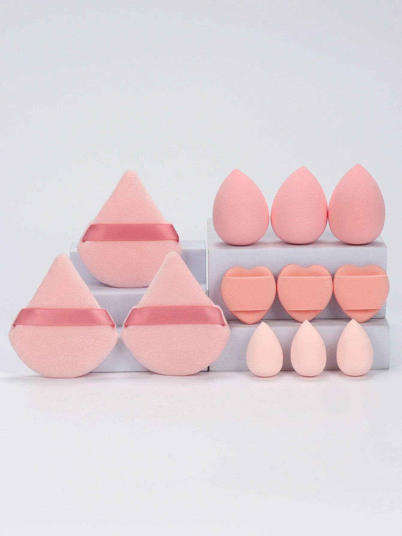 12 Piece Makeup Sponge Set with Powder Puffs Beauty Blenders