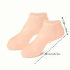 2pk Moisturizing Silicone Gel Socks for Dry Cracked Feet