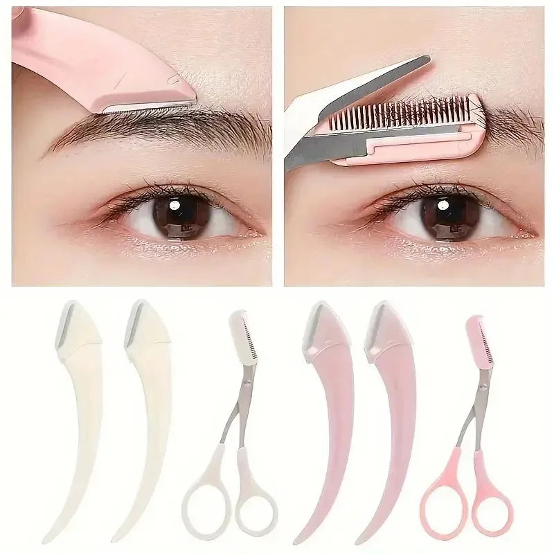 Eyebrow trimmer set for precise facial hair removal and brow shaping
